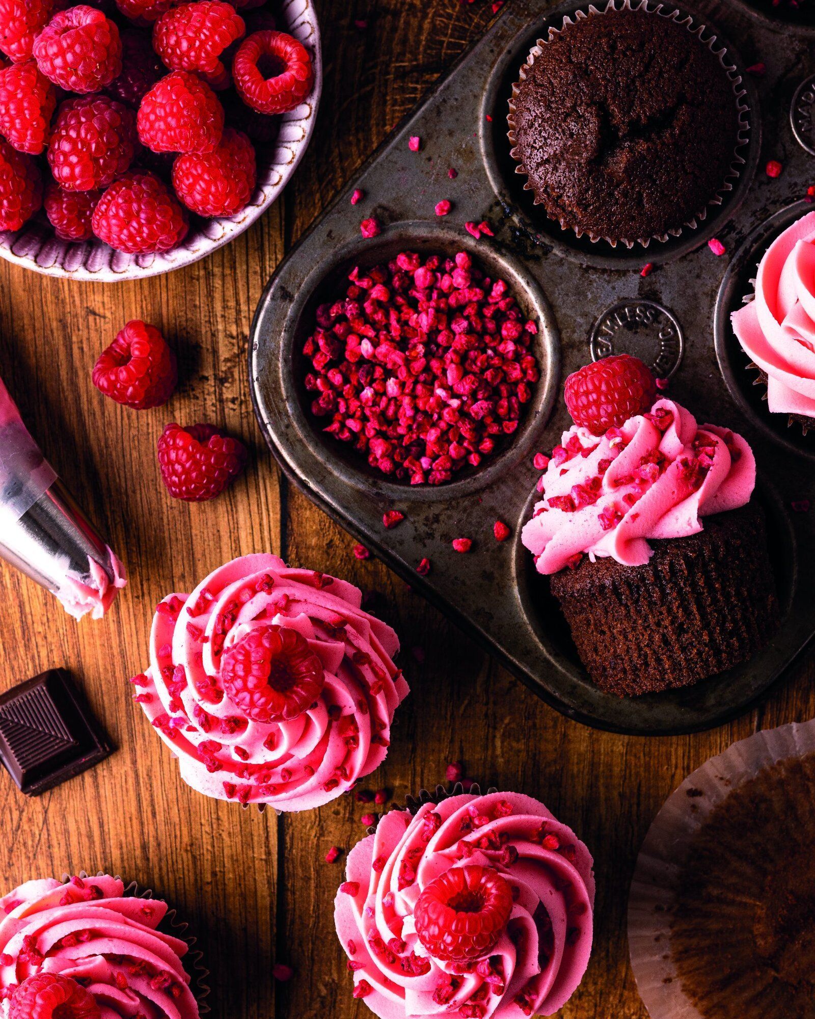 A rich chocolate-and-raspberry bake for an indulgent homemade treat.