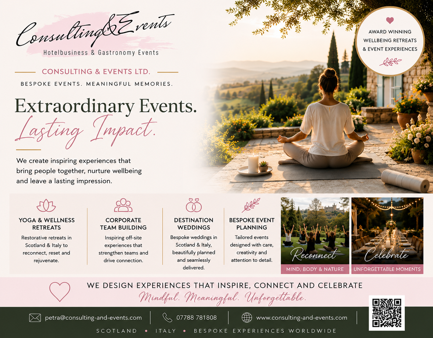 Consulting & Events advertisement