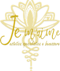 Gold lotus logo with cursive “Je ma’mé” and “estetica specializzata e benessere” text on white background