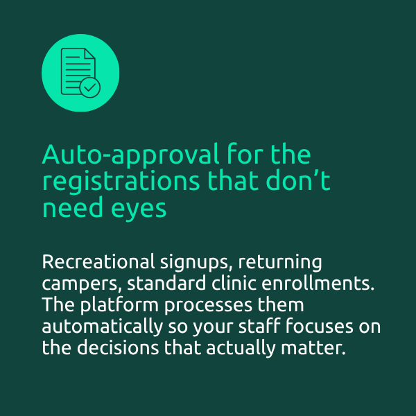 auto approval for the reigstrations