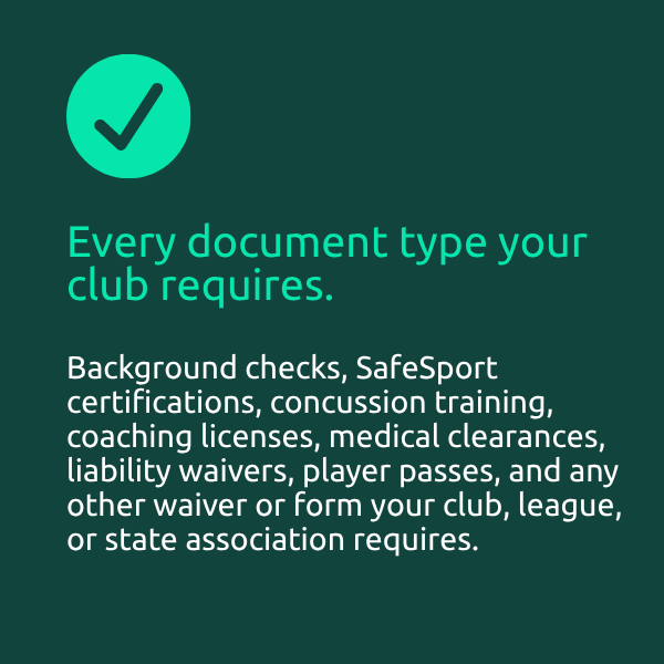 every document type your club requires