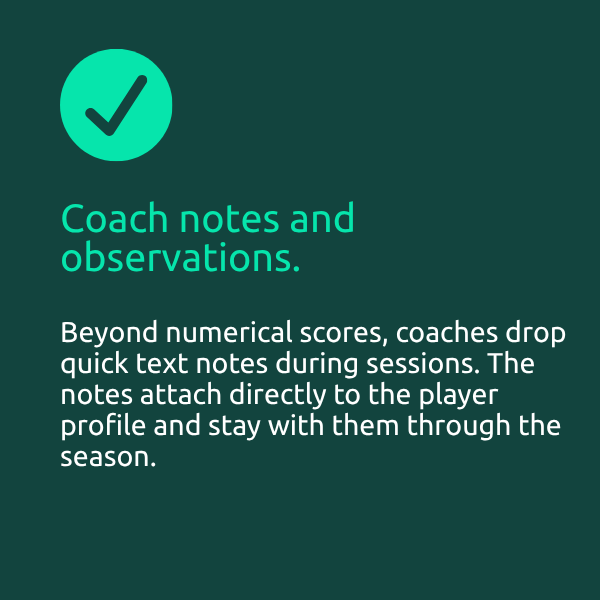 coach notes and observations