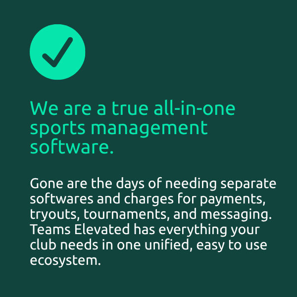 we are a true all in one sports management software