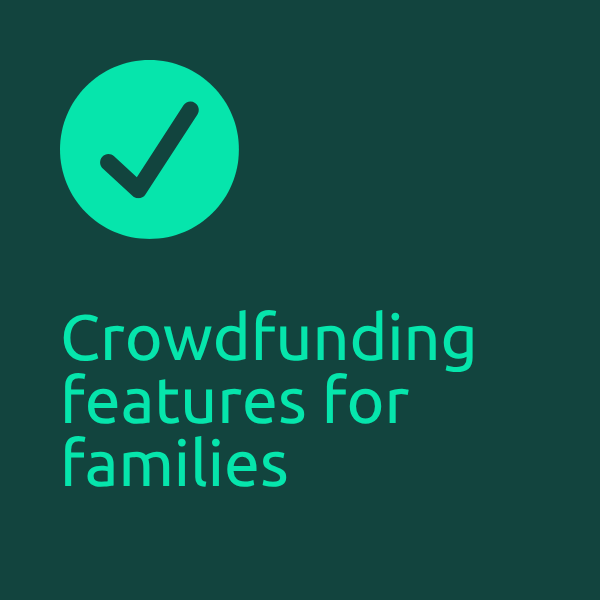 crowdfunding features for families