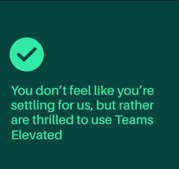 you don't feel like you're settling