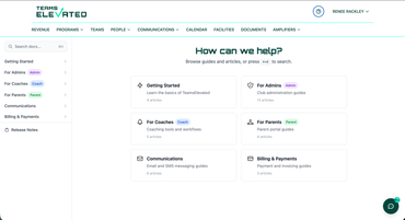 help center main page
