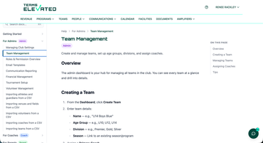 help center admin area