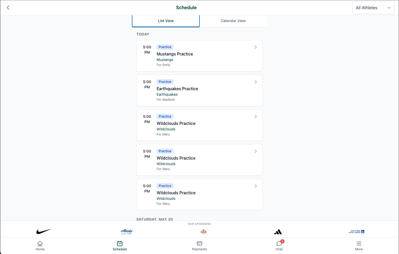 screenshot of TE