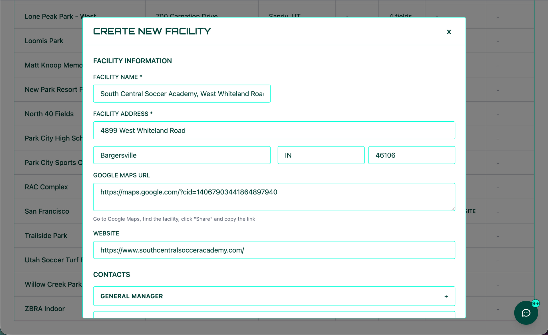 screenshot of TE