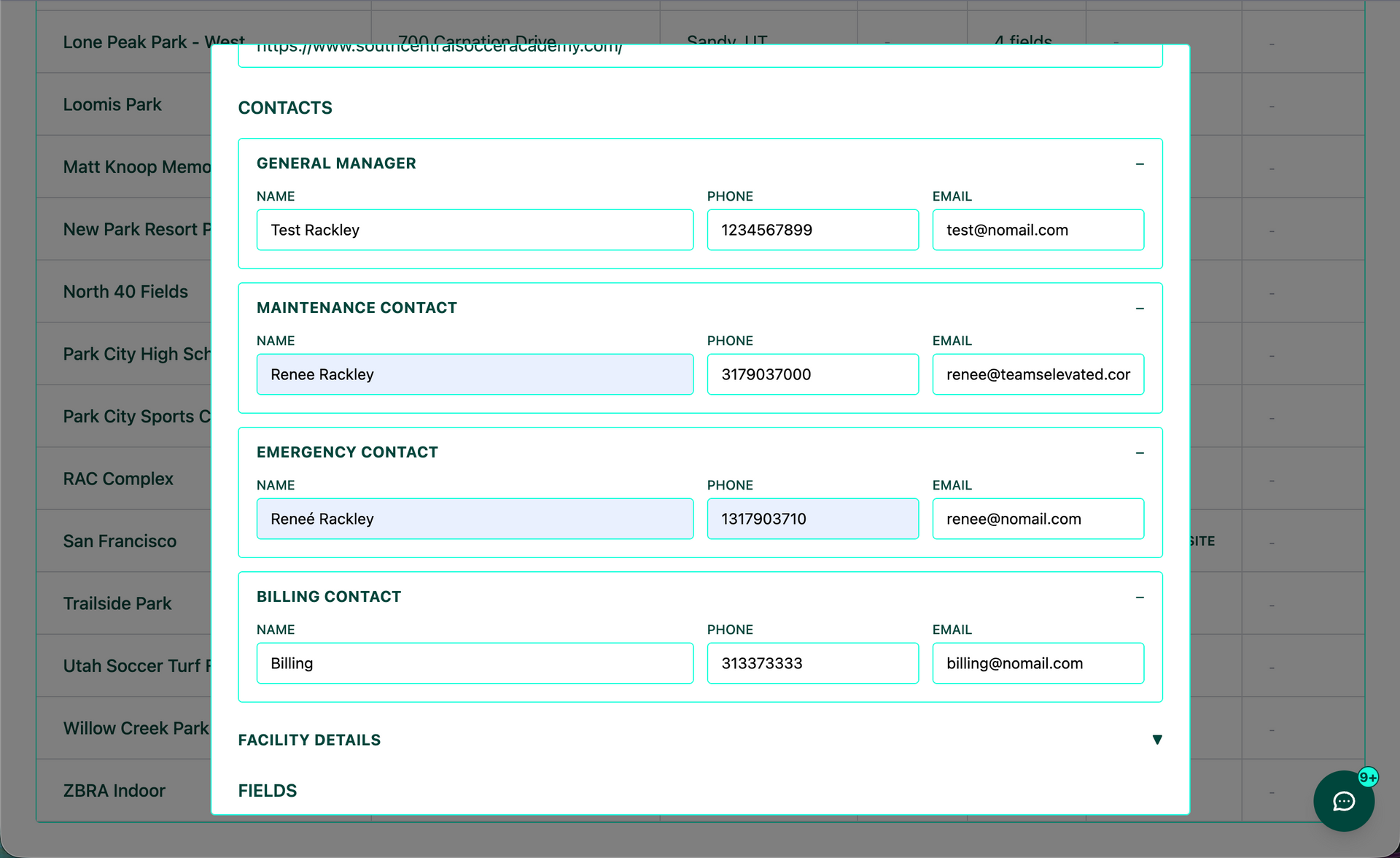 screenshot of TE