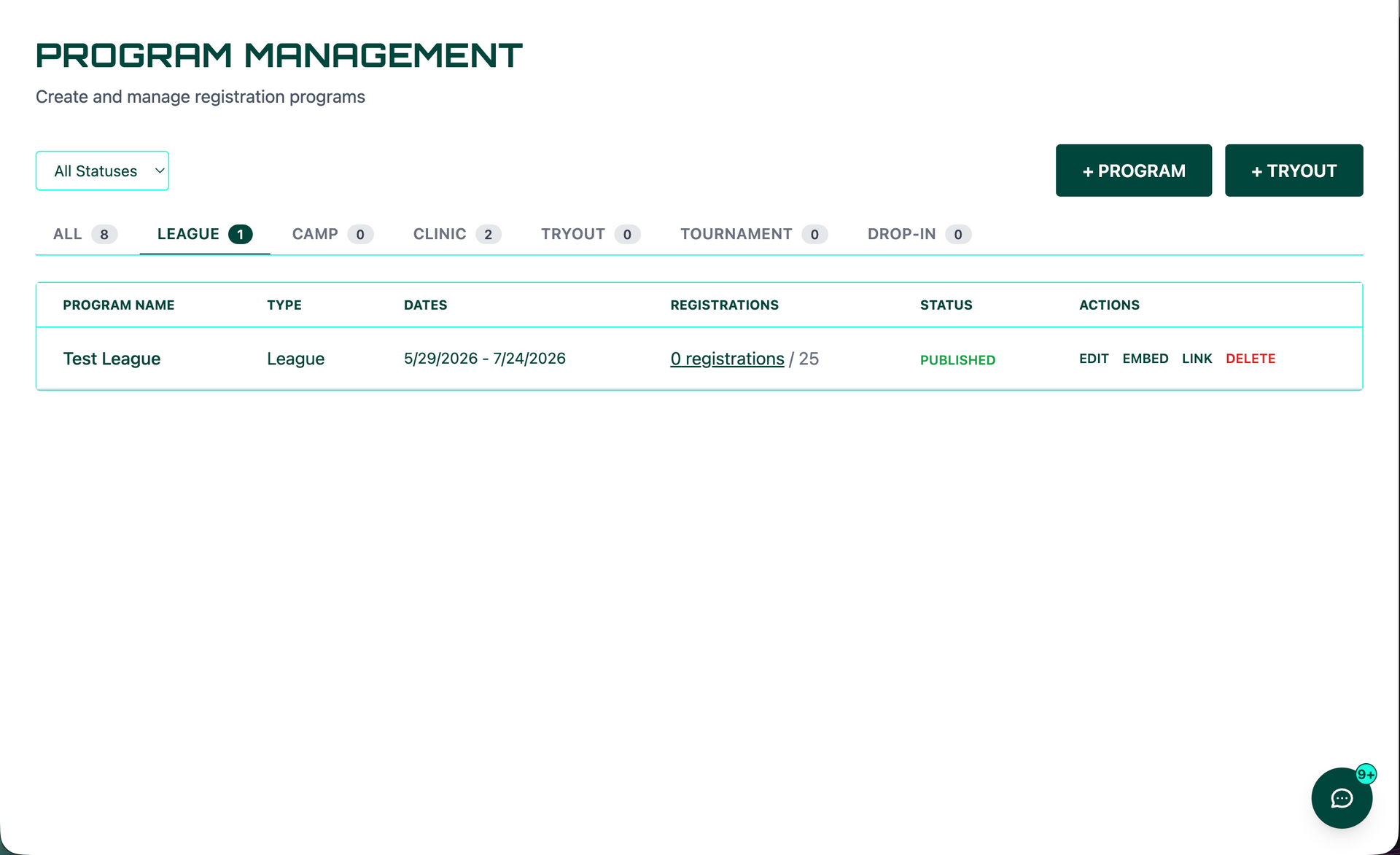 screenshot of TE