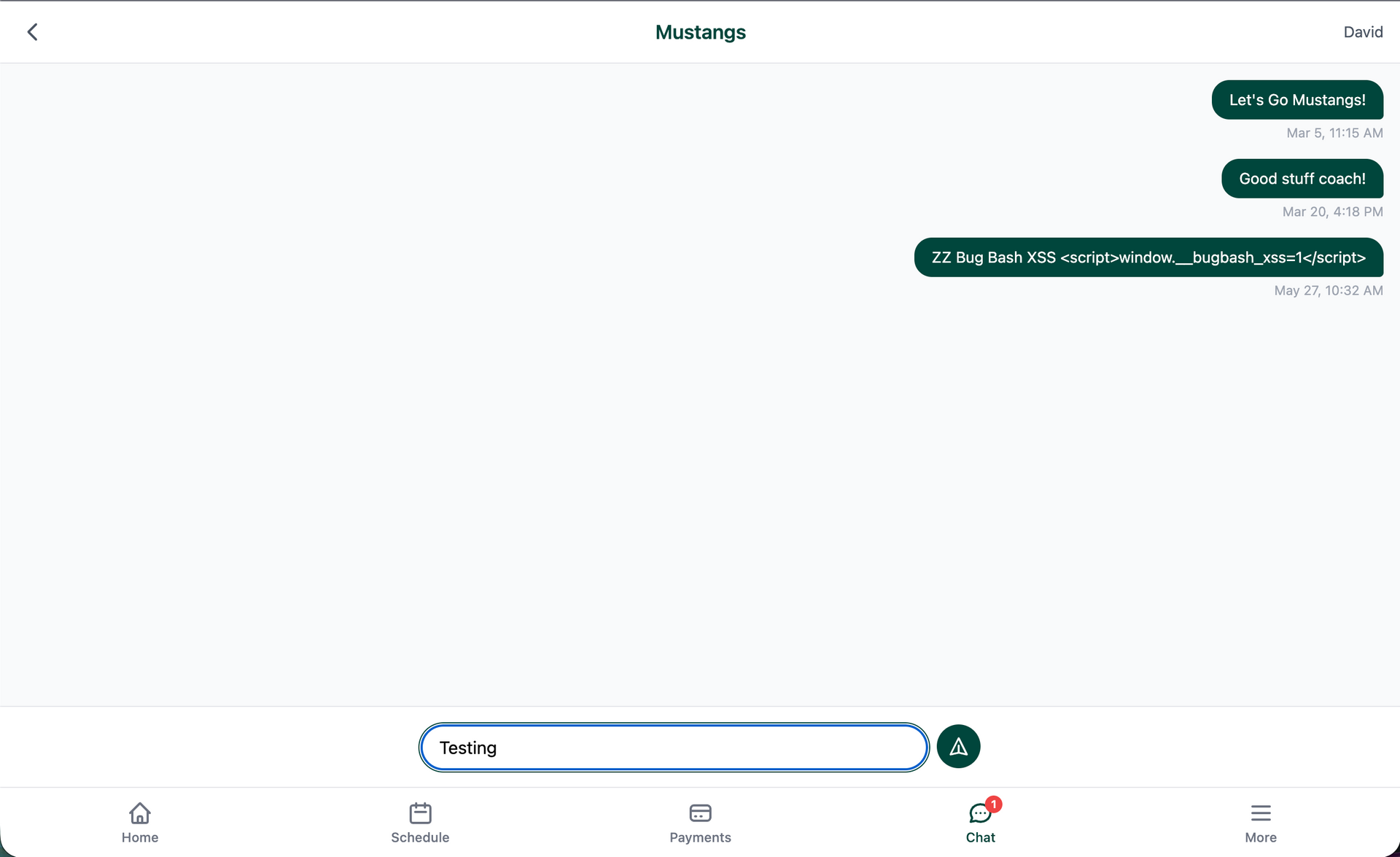 screenshot of TE