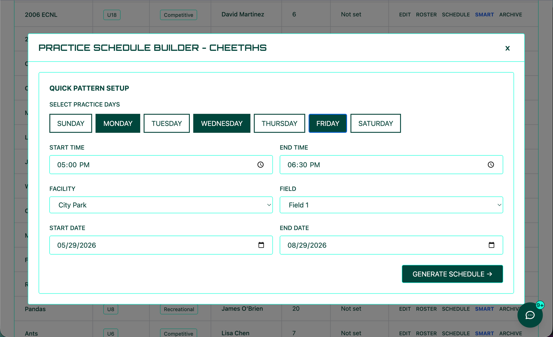 screenshot of TE