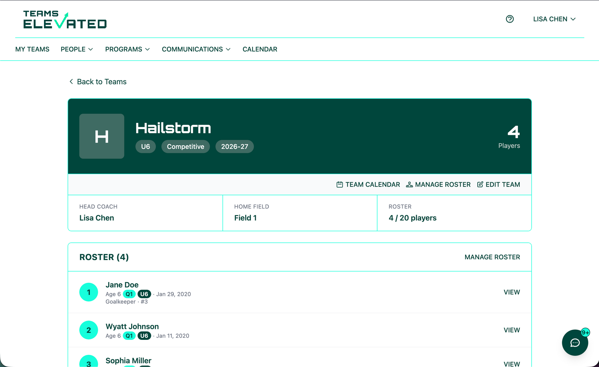 screenshot of TE