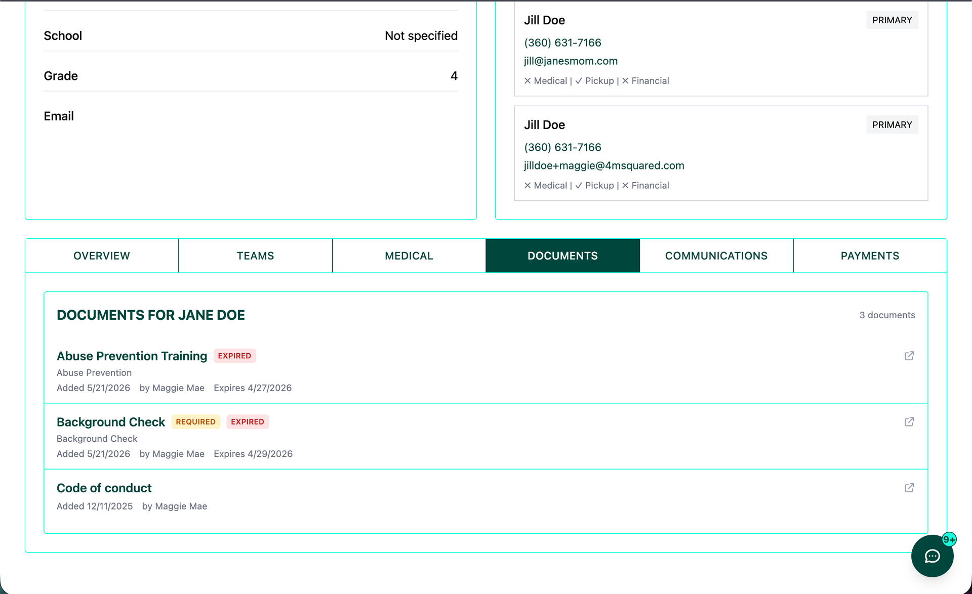 screenshot of TE