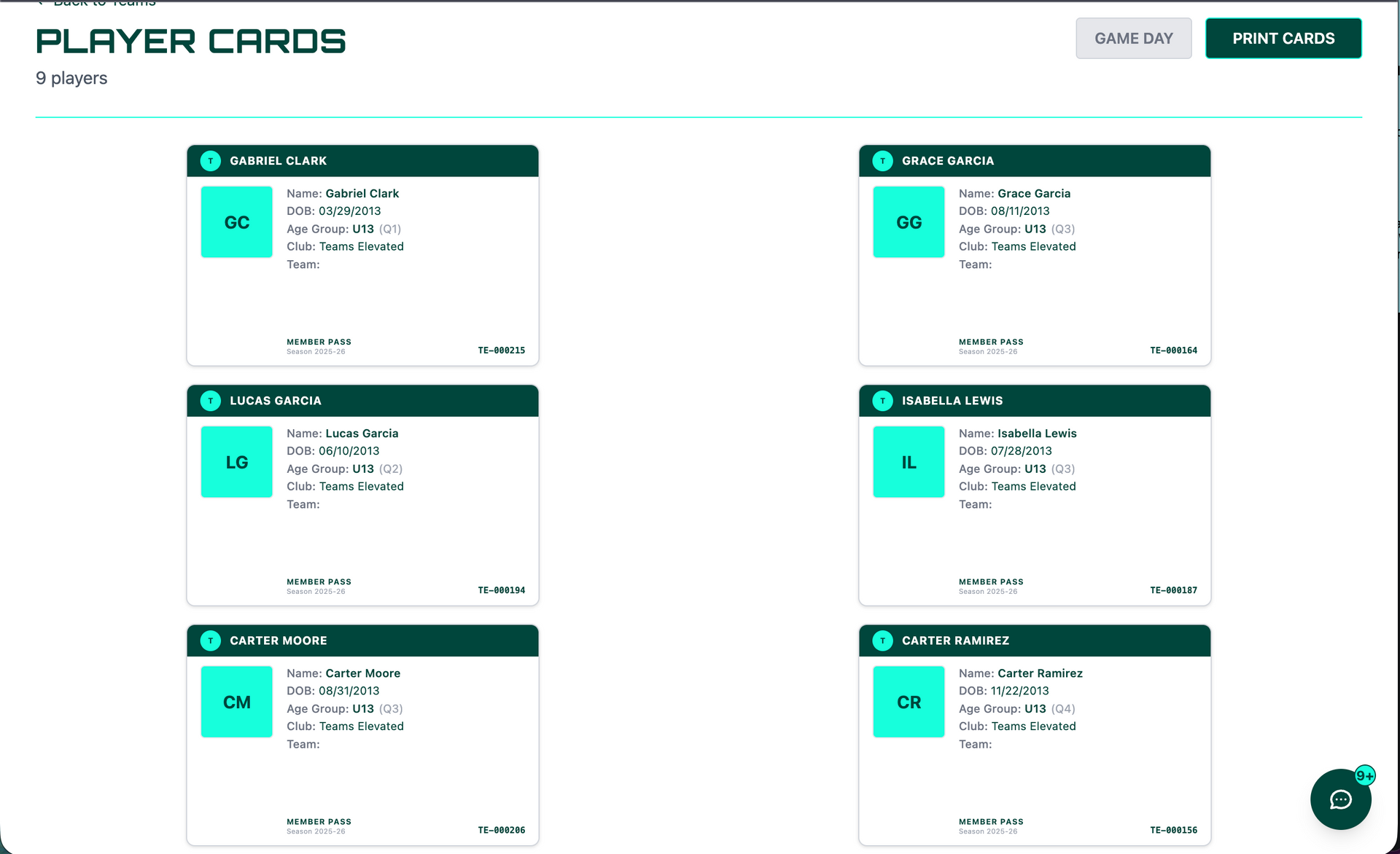 screenshot of TE