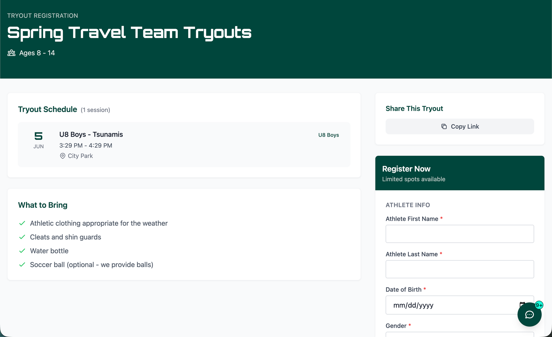 screenshot of TE