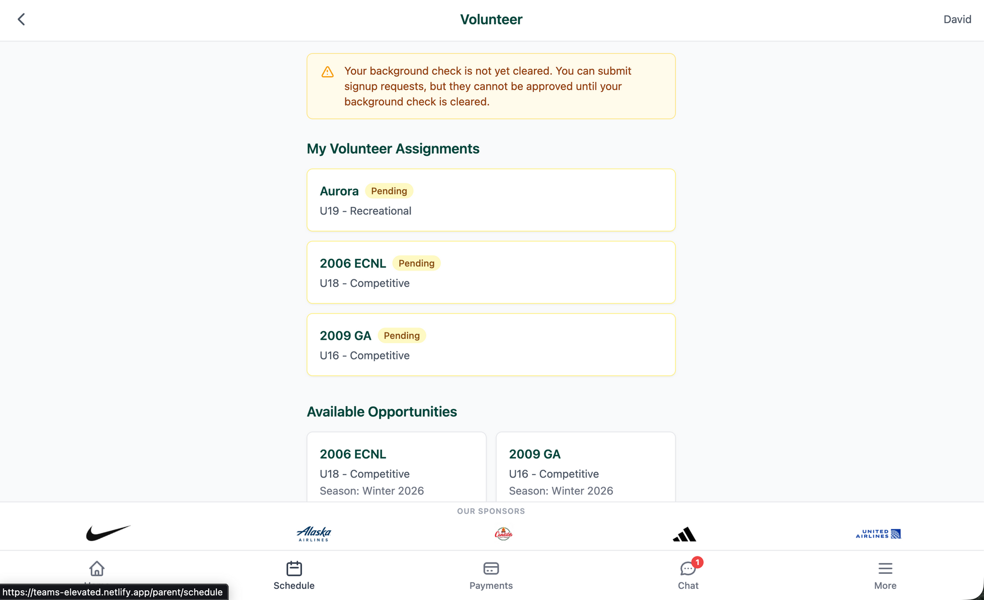 screenshot of TE