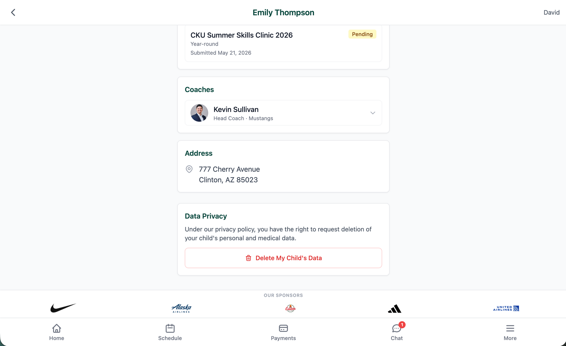 screenshot of TE