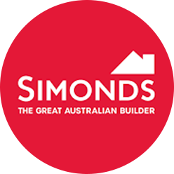 The logo for simonds the great australian builder