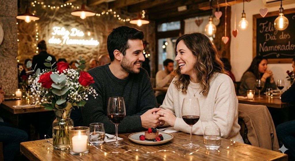 Casal brindando dia dos namorados