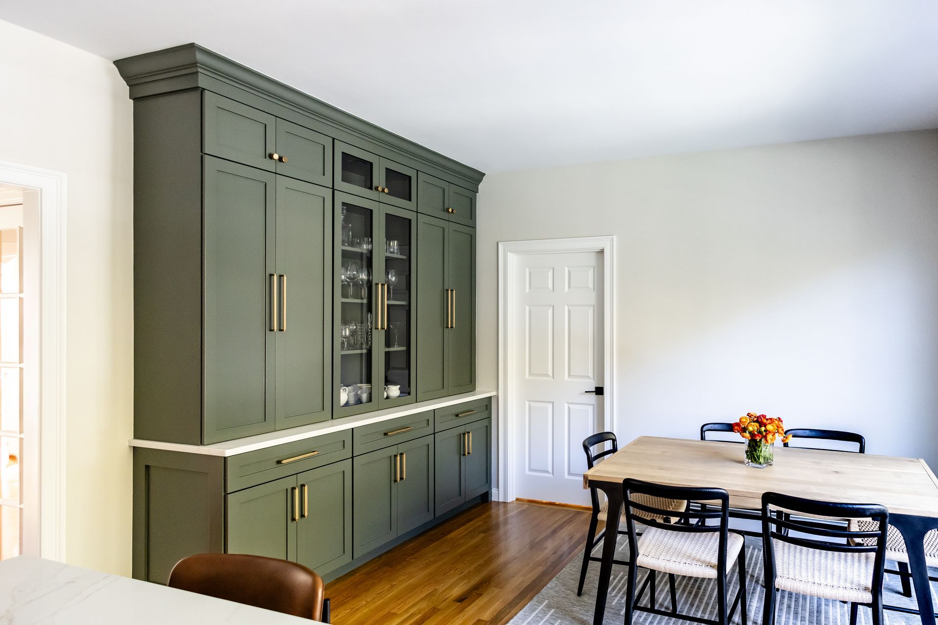 Hutch wall beside the dining table
