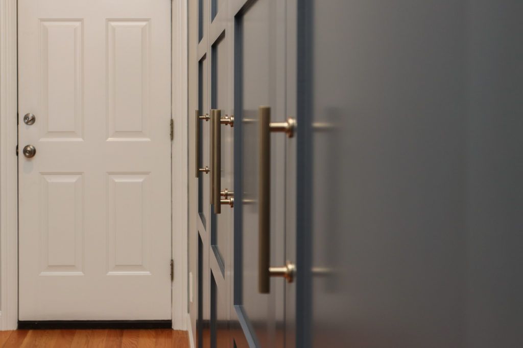 custom cabinetry lockers sprayed with our cabinet painting technique