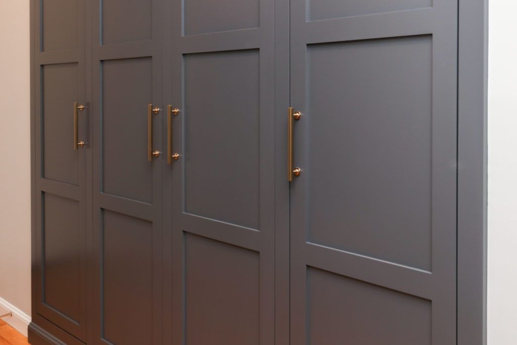 custom cabinetry lockers sprayed with our cabinet painting technique