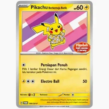 Sealed Pikachu Berkemeja Batik 190/SV-P