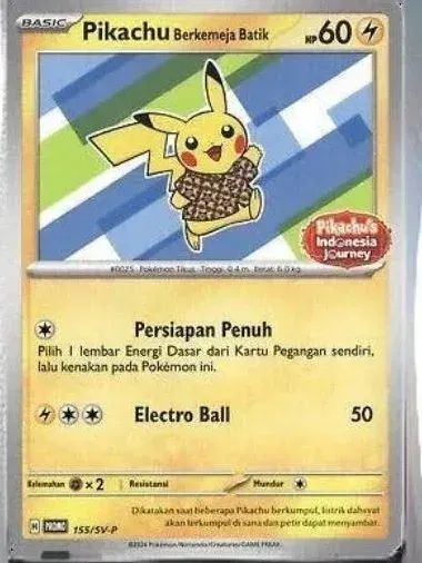 Sealed Pikachu Berkemeja Batik 155