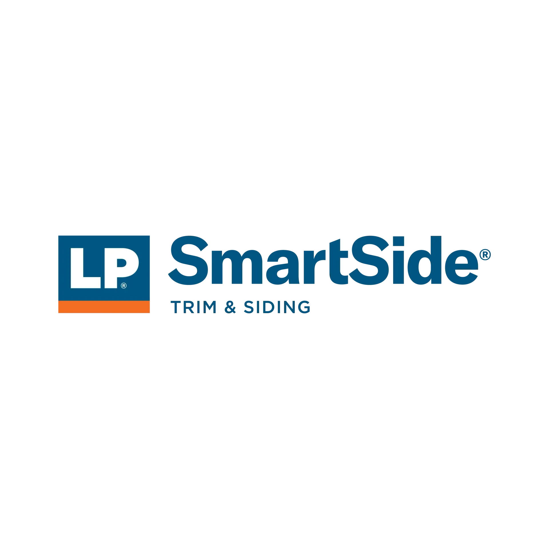 LP SmartSide Trim & Siding logo in blue and orange on a white background