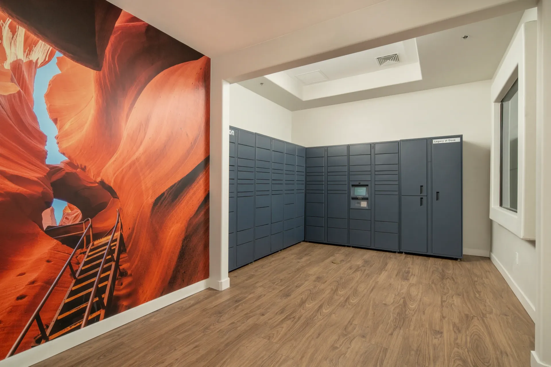 Package lockers in a multifamily property