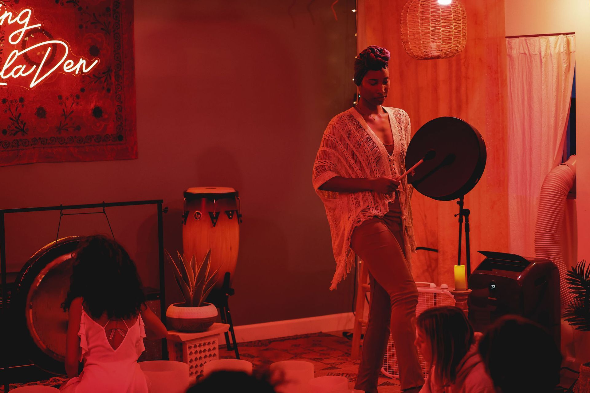 breathwork with buffalo drum