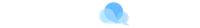 Blue abstract cloud icon centered on a white background.
