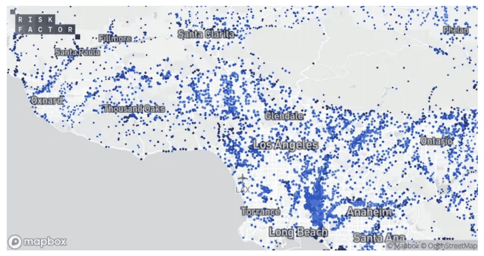 highest risk for flood in los angeles