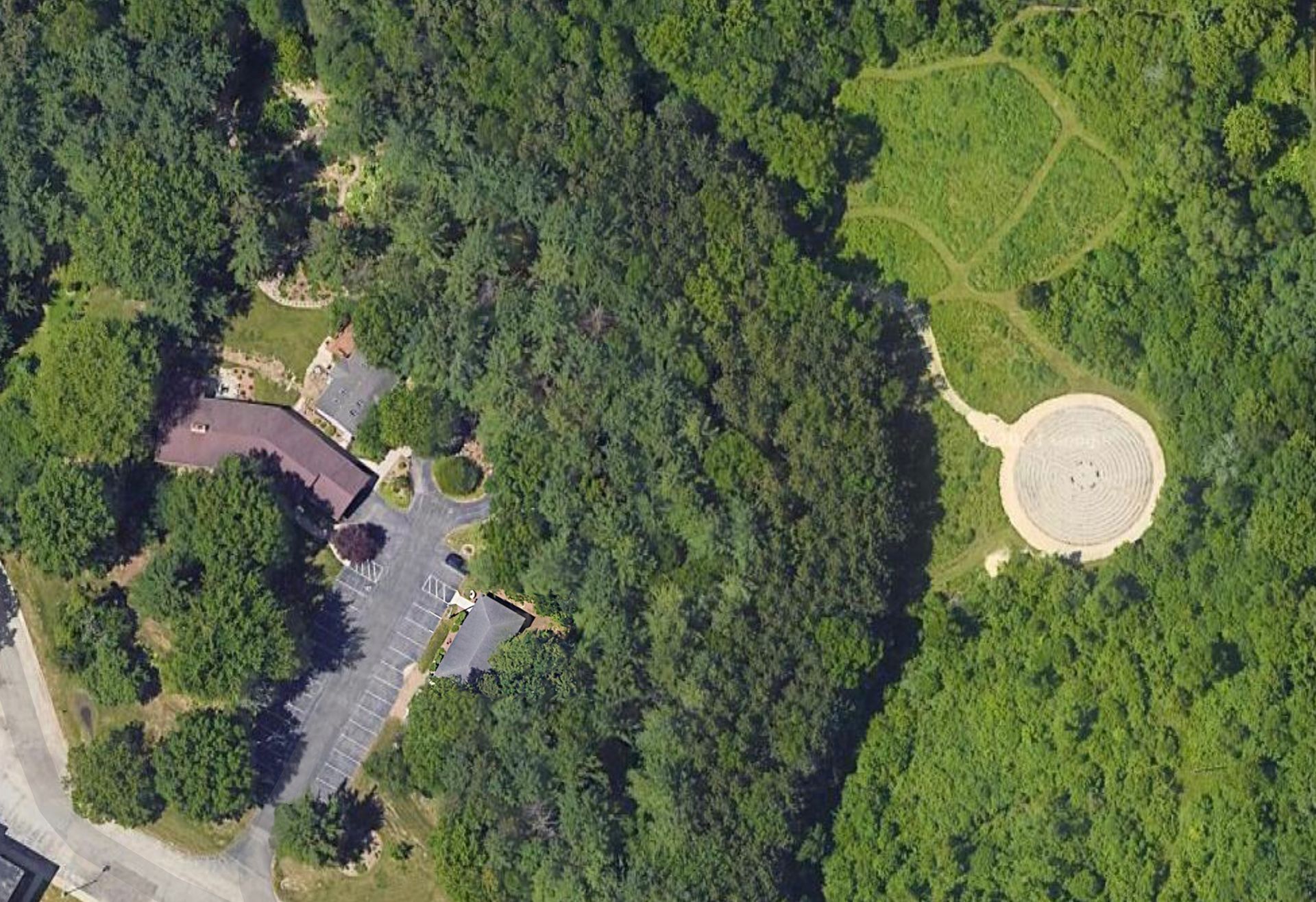 Top down view of the Womanspace campus