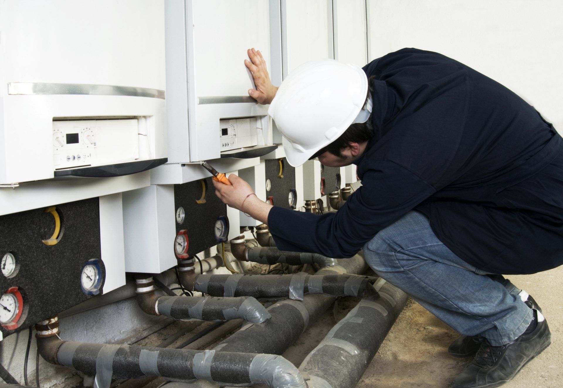 Plumber In The Process Of A Repair — Wilson's Plumbing — San Anselmo, CA