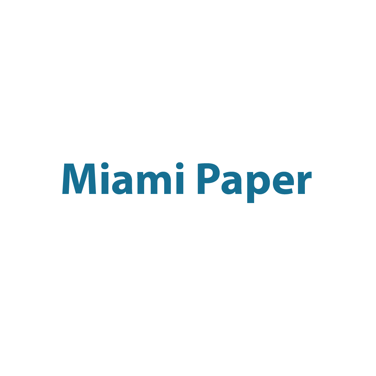 Miami Paper logo in teal text on a white background.