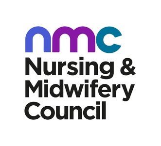 The logo for the nursing and midwifery council.