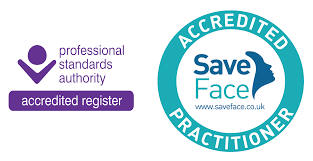 Two logos for professional standards authority and save face