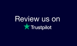 A blue background with the words `` review us on trustpilot '' and a green star.