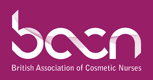 The logo for the british association of cosmetic nurses