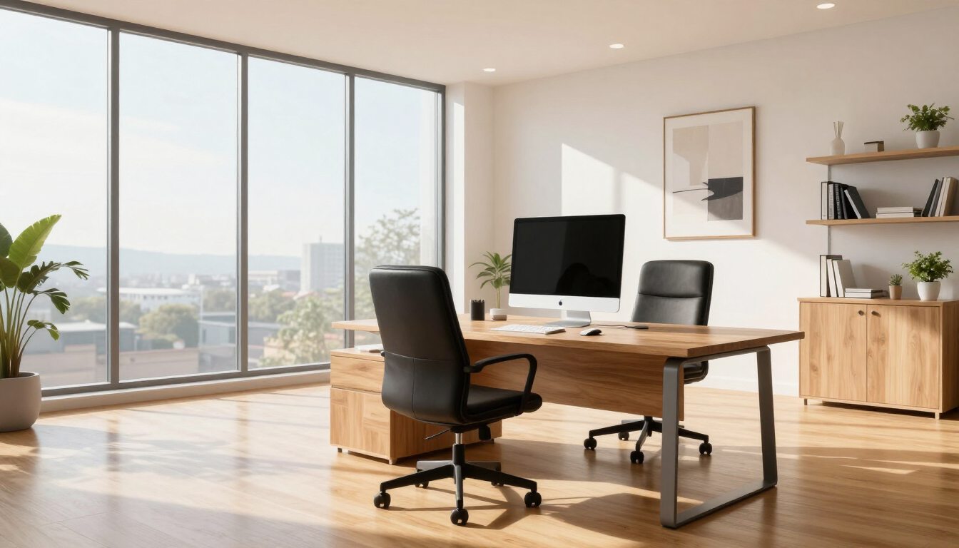 Clean office morning