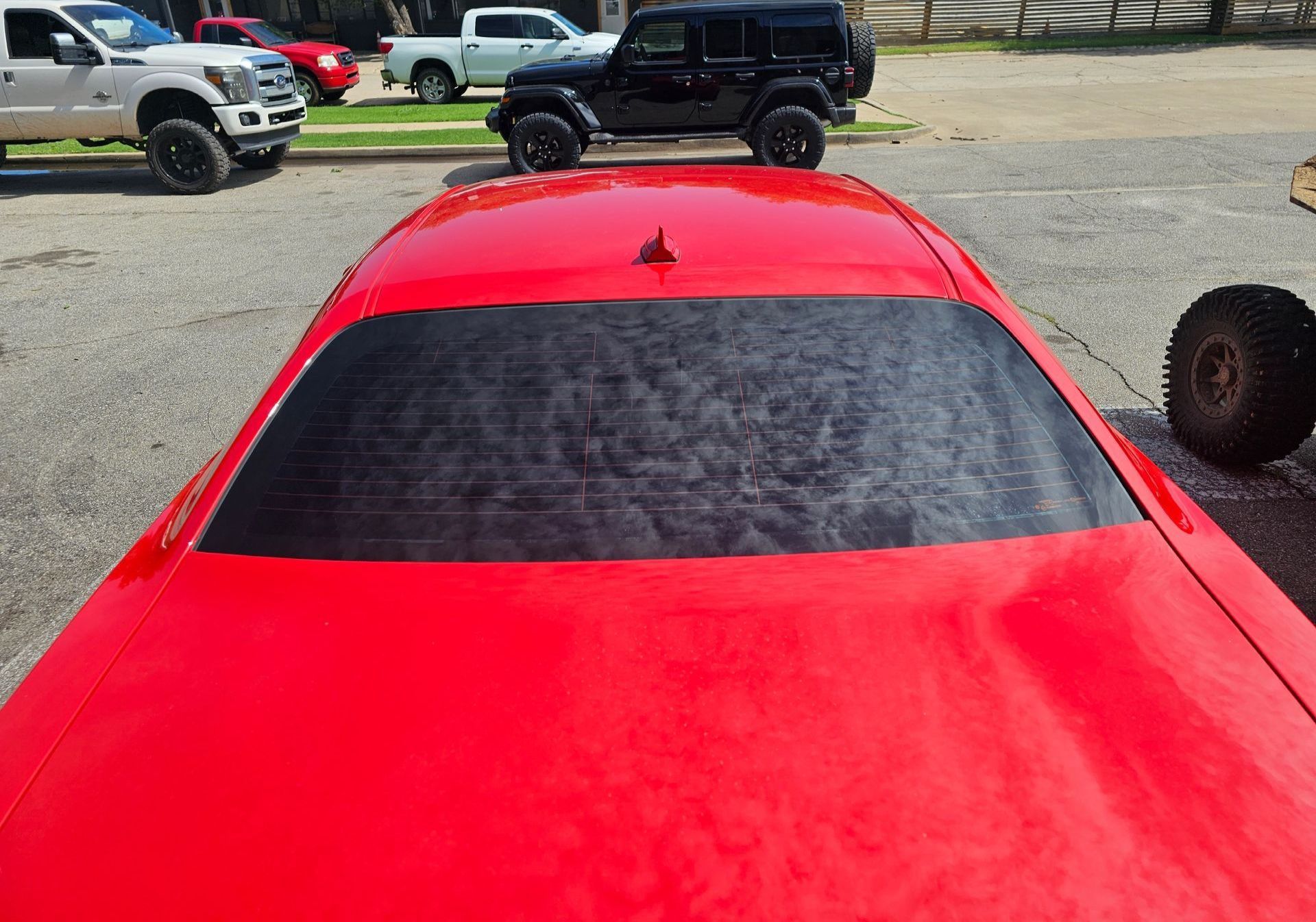 After rear glass (back windshield) replacement in Guthrie, OK