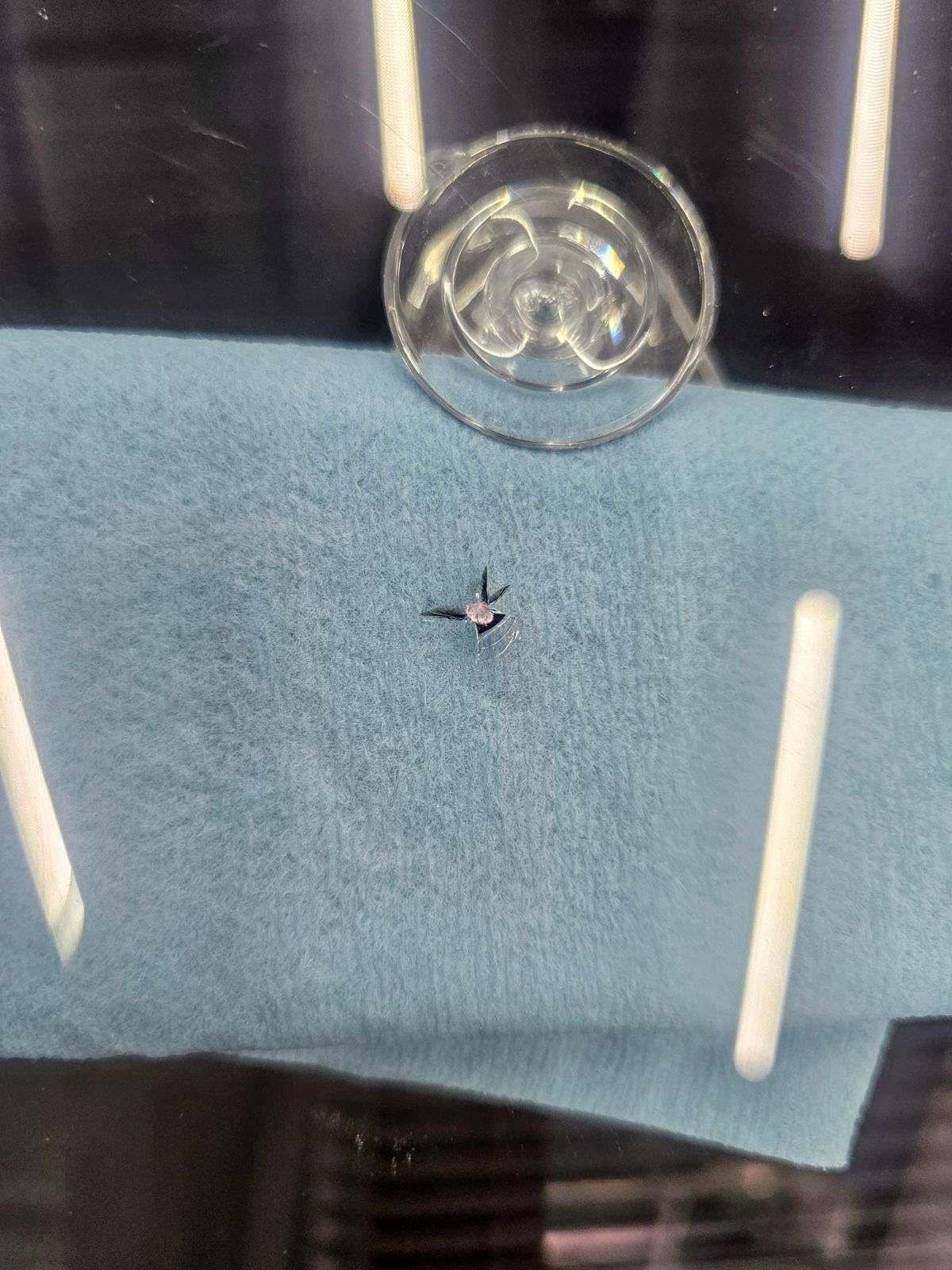 Before windshield repair in Edmond, OK