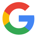 The google logo is a rainbow colored circle with the letter g in the middle.