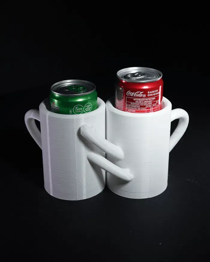 Two mugs with faces on them that say me and you