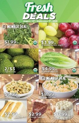 Fresh Deals Flyer Featuring Fruit, Vegetables, and Desserts