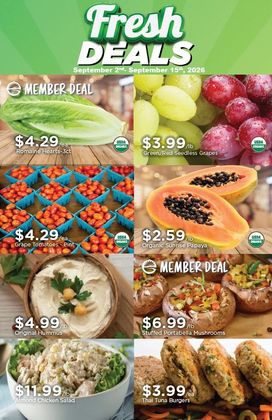 Fresh Deals Flyer Featuring Fruit, Vegetables, and Desserts