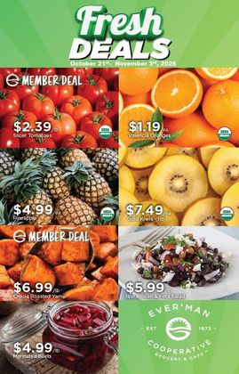Fresh Deals Flyer Featuring Fruit, Vegetables, and Desserts